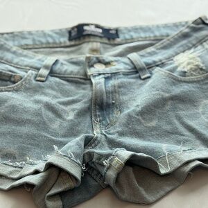 Hollister Blue Jean Shorts Distressed Cut-Off Style, (Sz 5/4, W 27)